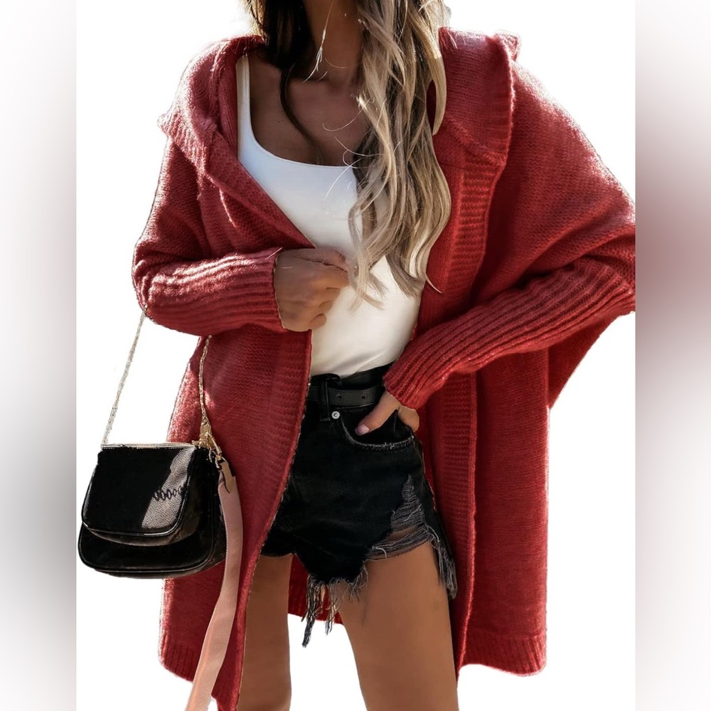 NWOT - Open Front Cardigan with Hood